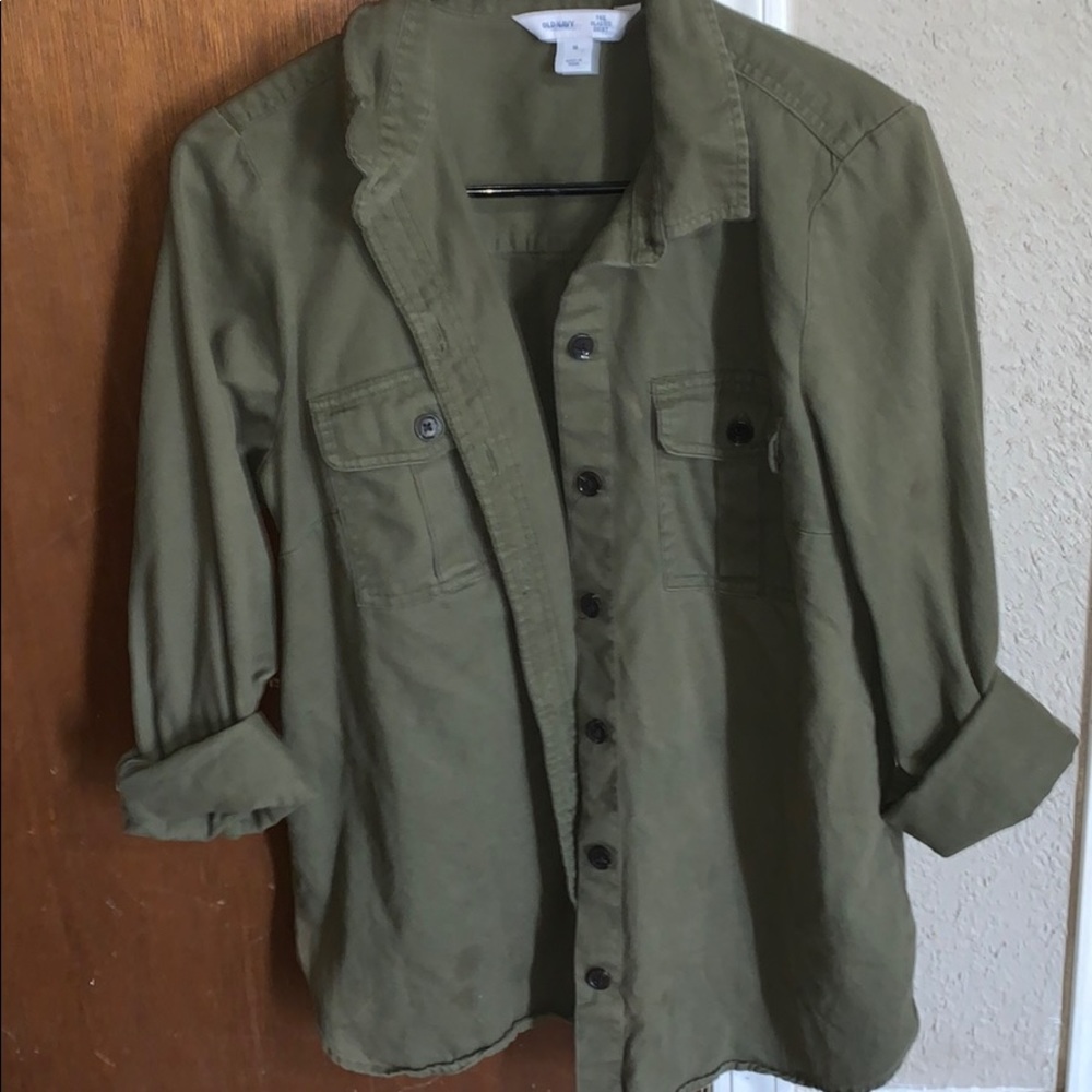 Combat jacket soft fabric. Army green.